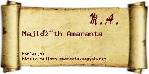 Majláth Amaranta névjegykártya